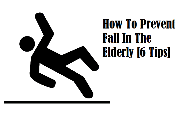 A slipping caricature with the title How to prevent falls in the elderly